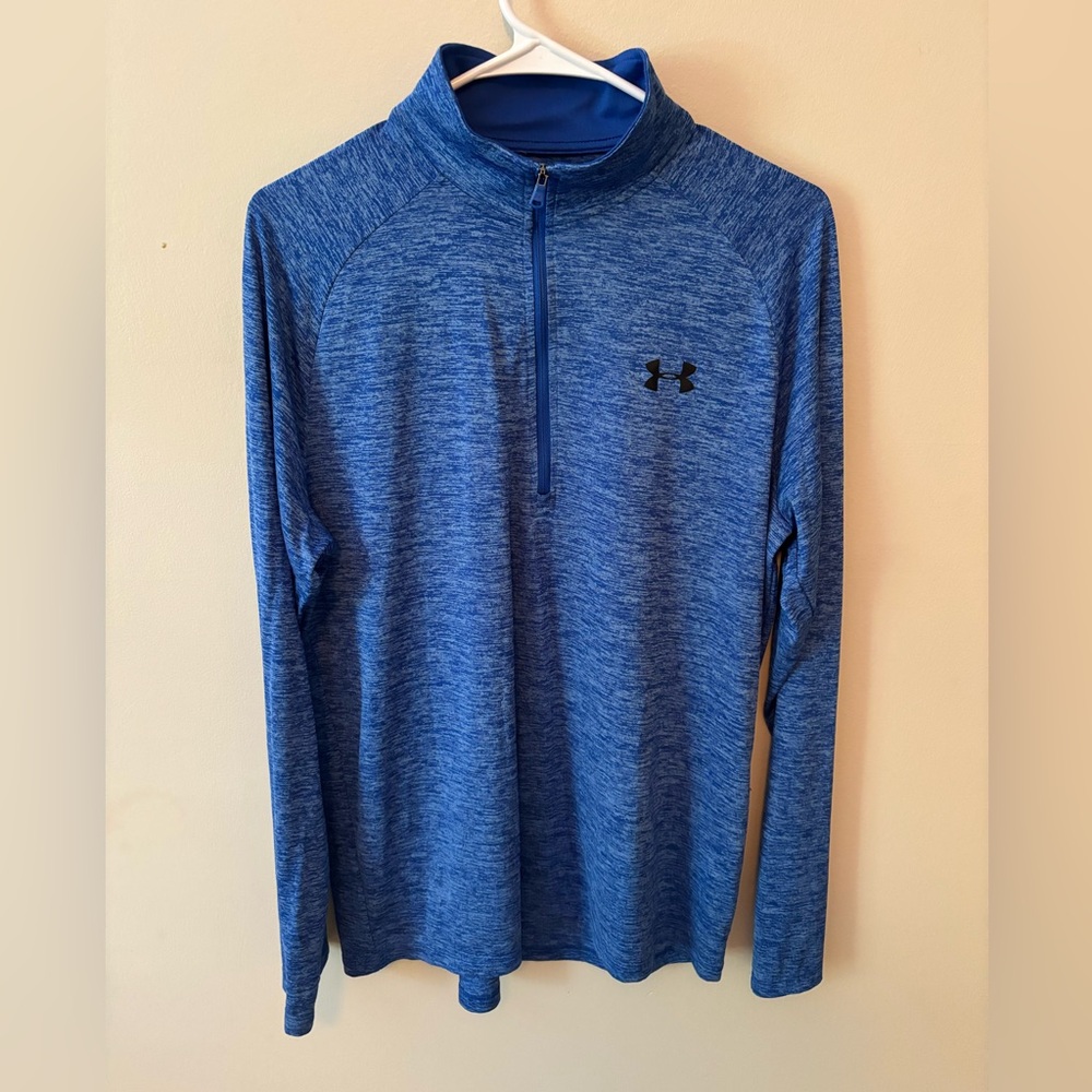 Under Armour Blue Heather 1/4 Zip Lightweight Shirt Jacket